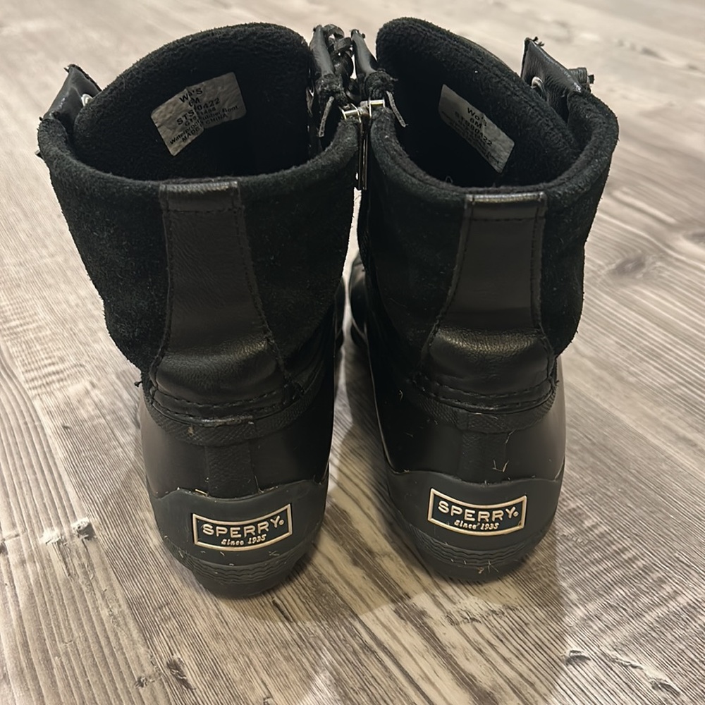 Sperry Black Suede Duck Boots - Picture 5 of 8